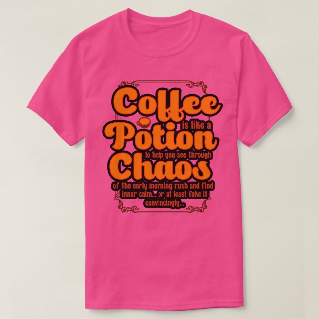Kaffe för kaffeframställning är som ett alternativ t shirt (Design framsida)