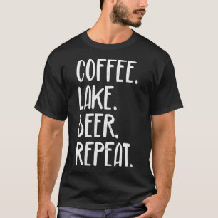 Kaffe för kvinnor Sjö Beer Upprepa dricksgag VNeck T Shirt