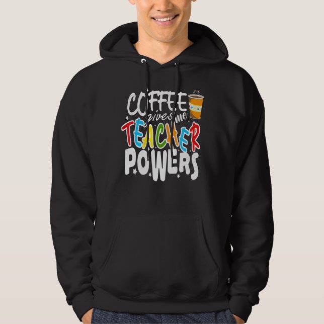 Kaffe för matematlärarkaffe för att lära matematik hoodie (Framsida)