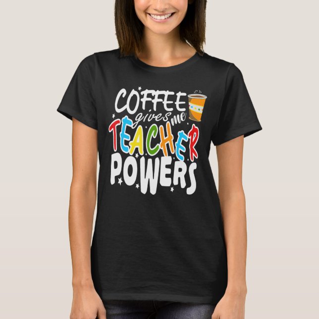 Kaffe för matematlärarkaffe för att lära matematik t shirt (Framsida)