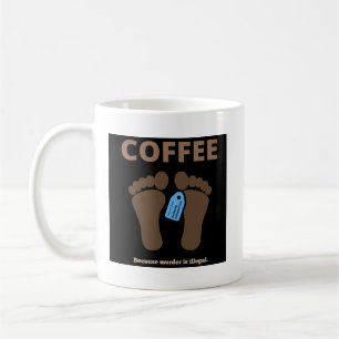 Kaffe..för mord är olagligt. (Svart) Kaffemugg
