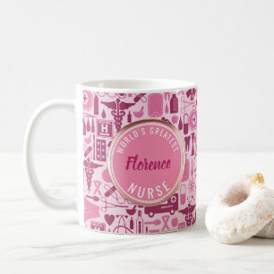 Kaffe för namn för mönster för gullig kaffemugg