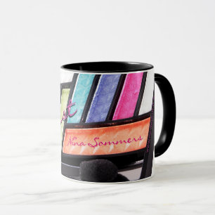 Kaffe för palett för ögonskugga för Makeupkons Mugg
