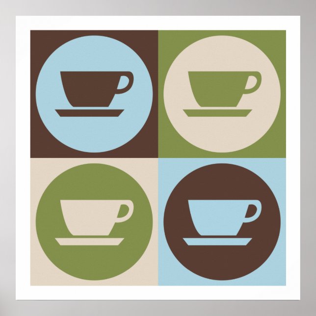 Kaffe för popkonst poster (Framsidan)