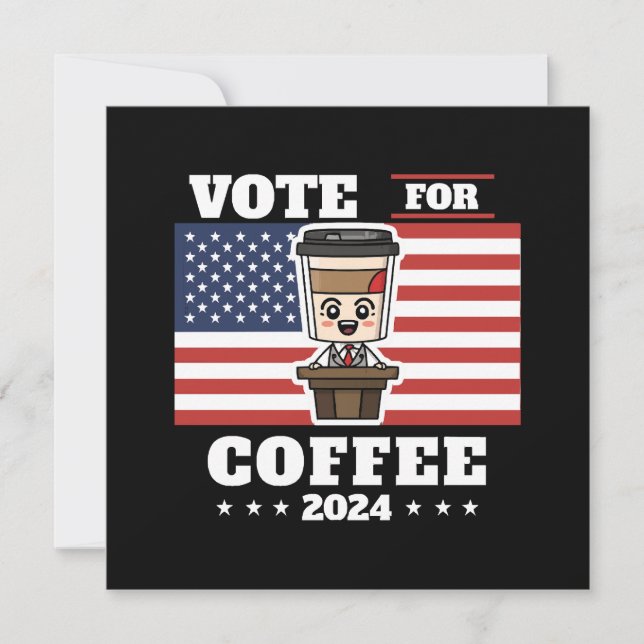 Kaffe för president, rösta på kaffe (Framsida)
