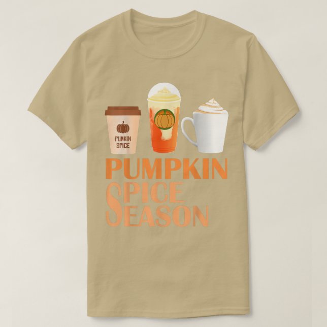 Kaffe för Pumpkin Spice Coffee, höstsäsong T Shirt (Design framsida)