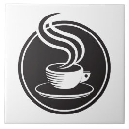 Kaffe för svartvita coolor kakelplatta