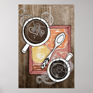 kaffe för två poster