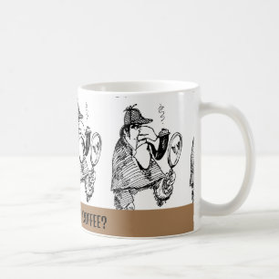 Kaffe för undersökning av mysteriet Mugg