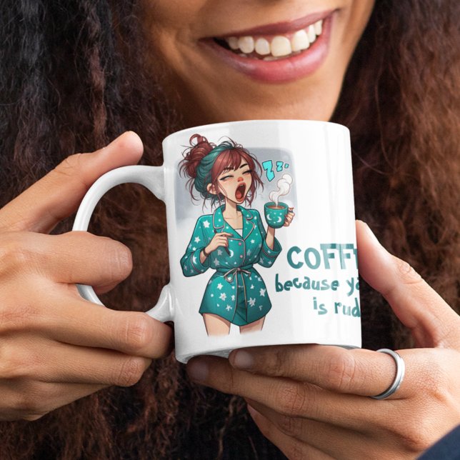 Kaffe! För Yawning är Rude Jumbo Mugg (Skapare uppladdad)