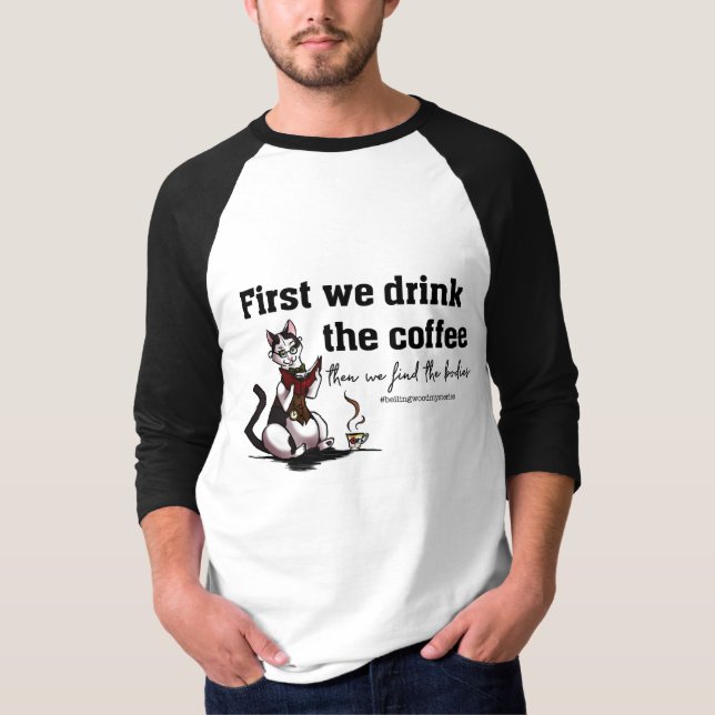 Kaffe före kroppar av Raglan Shirt T (Framsida)