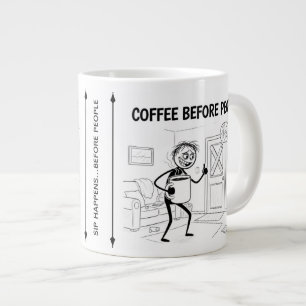 Kaffe före People Mugg - Finny kaffe Kopp Jumbo Mugg