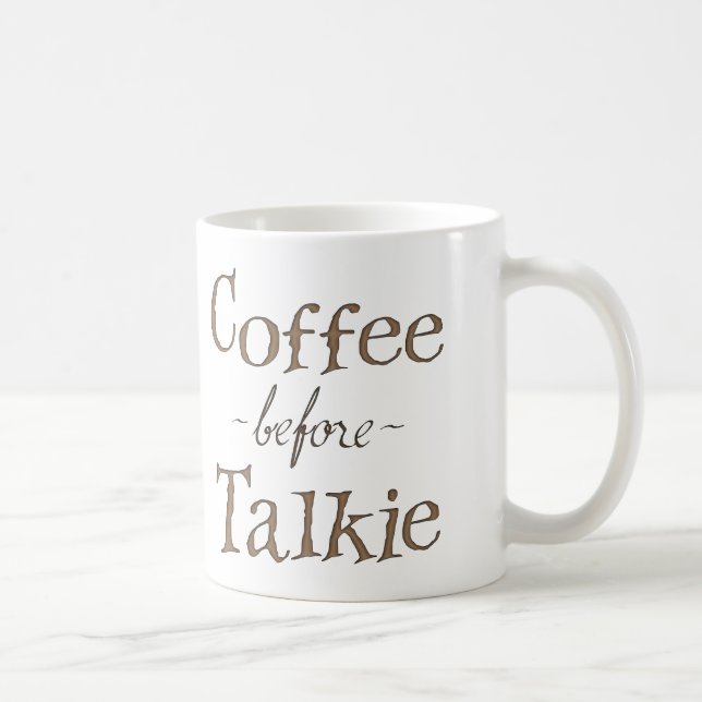 Kaffe före Talkie Kaffemugg (Höger)