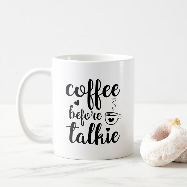 Kaffe före talkie kaffemugg (Med munk)