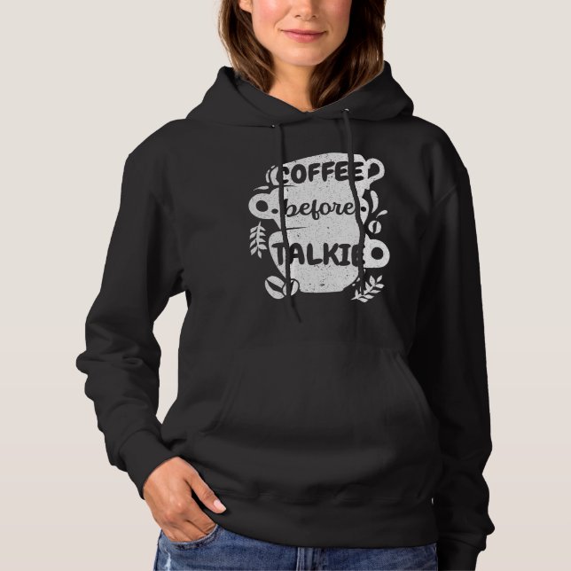 Kaffe före Talkie koffeine Addict Caffeinated C T Shirt (Framsida)