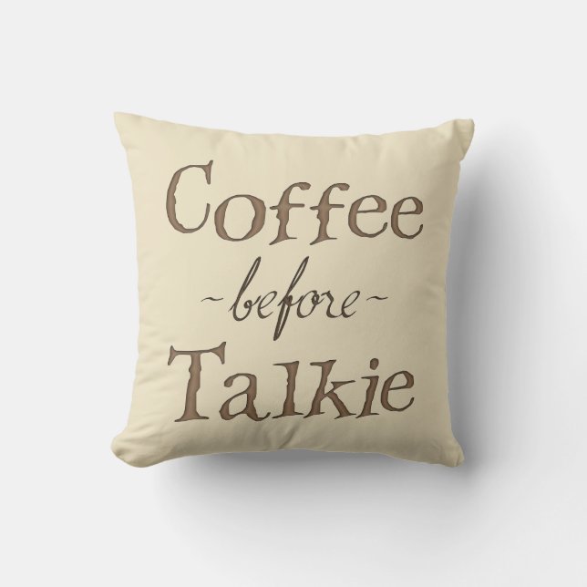 Kaffe före Talkie Kudde (Framsida)