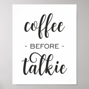 Kaffe före Talkie Lusnys Poster av köksmur