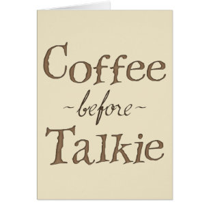 Kaffe före Talkie OBS Kort