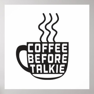 Kaffe före Talkie Poster