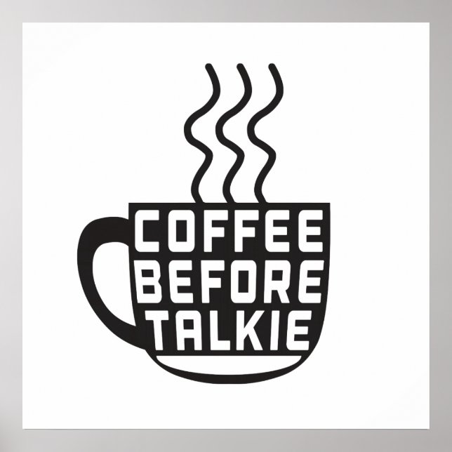 Kaffe före Talkie Poster (Framsidan)