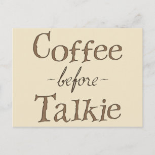 Kaffe före Talkie Vykort