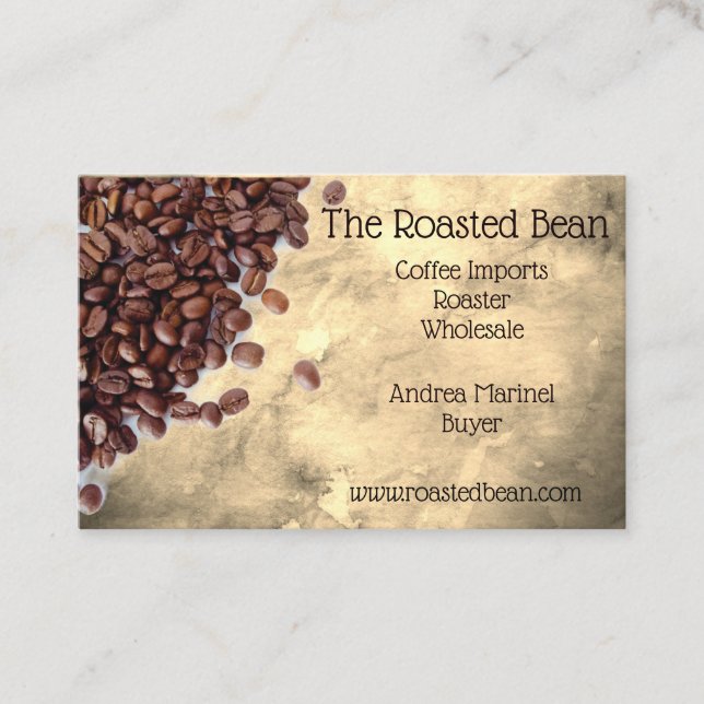 Kaffe - företag - kafé visitkort (Framsida)