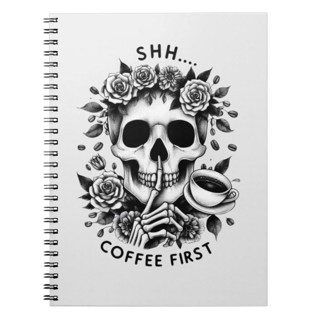 Kaffe först anteckningsbok (Framsidan)