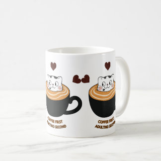 Kaffe Först Att Bli Vuxen Sen Söt Katt Kaffe Mugg