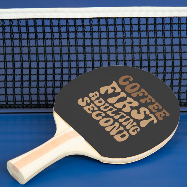 Kaffe först, avvänjning senare av Funny Caffeine Ä Pingisracket (Insitu)