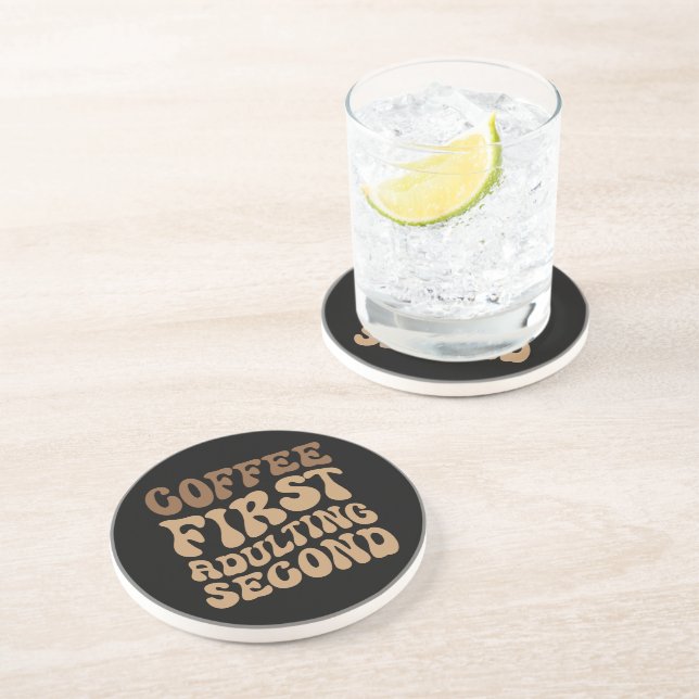 Kaffe först, avvänjning senare av Funny Caffeine Ä Underlägg (Sidan)