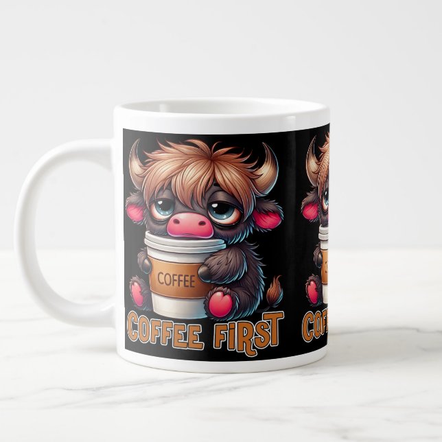 Kaffe först  jumbo mugg (Vänster)