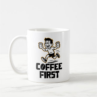 Kaffe först kaffemugg