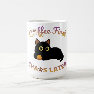 Kaffe först, kaos senare Latte-mugg Kaffemugg
