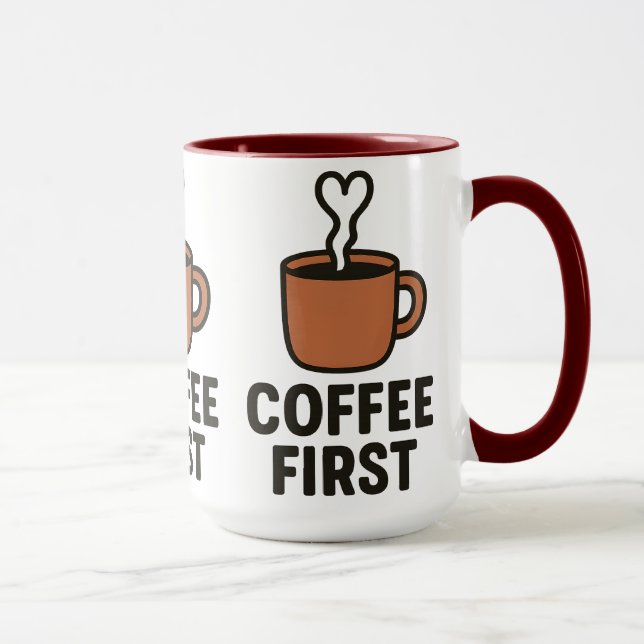 Kaffe Först Keramikkopp Mugg (Höger)