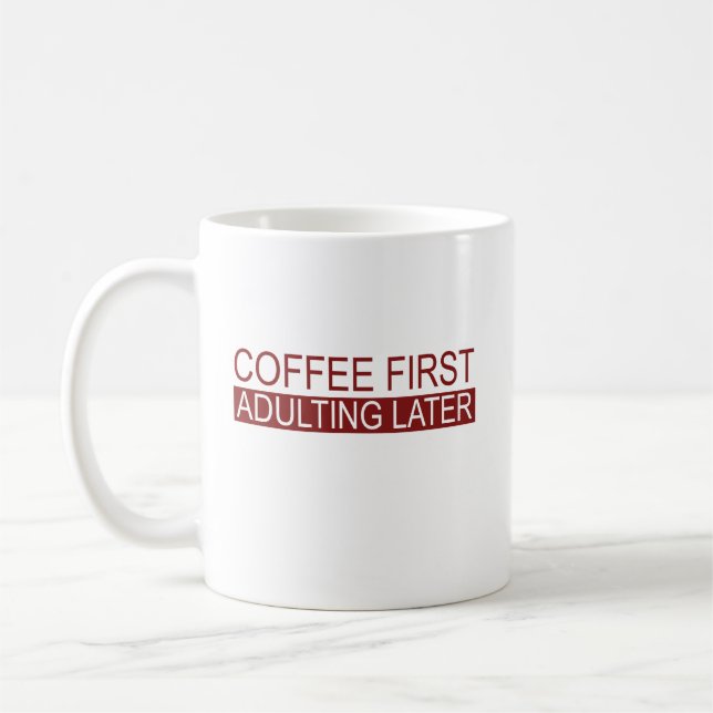 Kaffe först med senare funktion kaffemugg (Vänster)