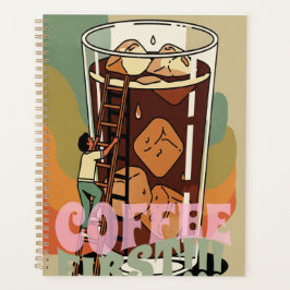 Kaffe först - Retro Iced Coffee Art