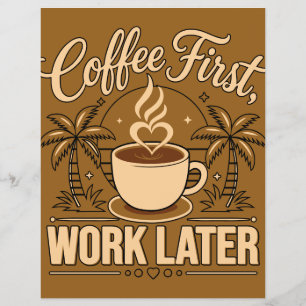 Kaffe först, sedan arbete – Drivs av koffein Reklamblad