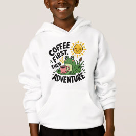 Kaffe först, sedan Äventyr - Cute Quirky Roligt Fr T Shirt