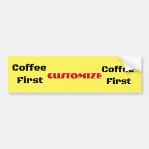 Kaffe först Thunder_Cove Bildekal