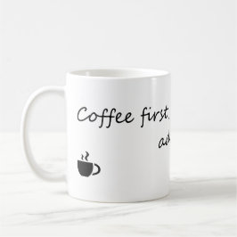 Kaffe första Adulting Second - Funny kaffeoffert Kaffemugg