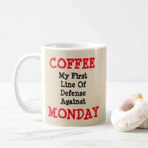 Kaffe - första försvarslinjen mot måndag kaffemugg