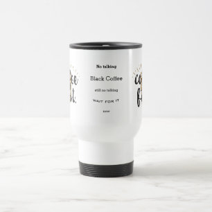 Kaffe, första hand, hyrda kalligrafcitat resemugg