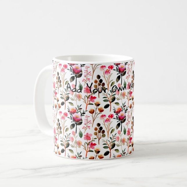 Kaffe från älskare i små blommor kaffemugg (Framsida vänster)