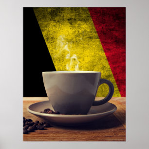 Kaffe från Belgien Poster