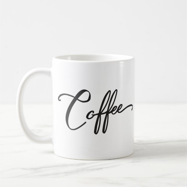 Kaffe från ord, svartfärgning kaffemugg (Vänster)