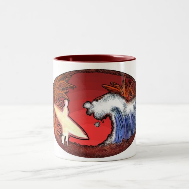 Kaffe från vinkara konststrand mugg (Center)