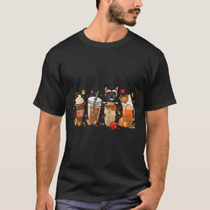 Kaffe Fransk Bulldog Halloween-konfektion för fall T Shirt