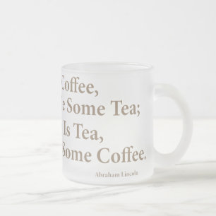 Kaffe? Frosted 10 oz Frosted Glass Mugg