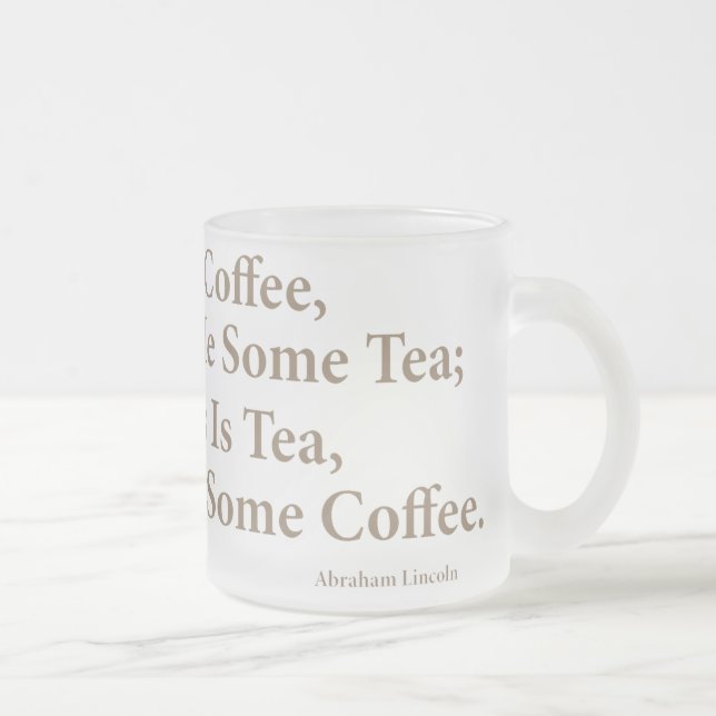 Kaffe? Frosted 10 oz Frosted Glass Mugg (Höger)
