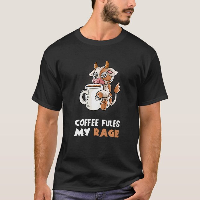 Kaffe fyller min klass i mitt Mugg-koffein och hal T Shirt (Framsida)